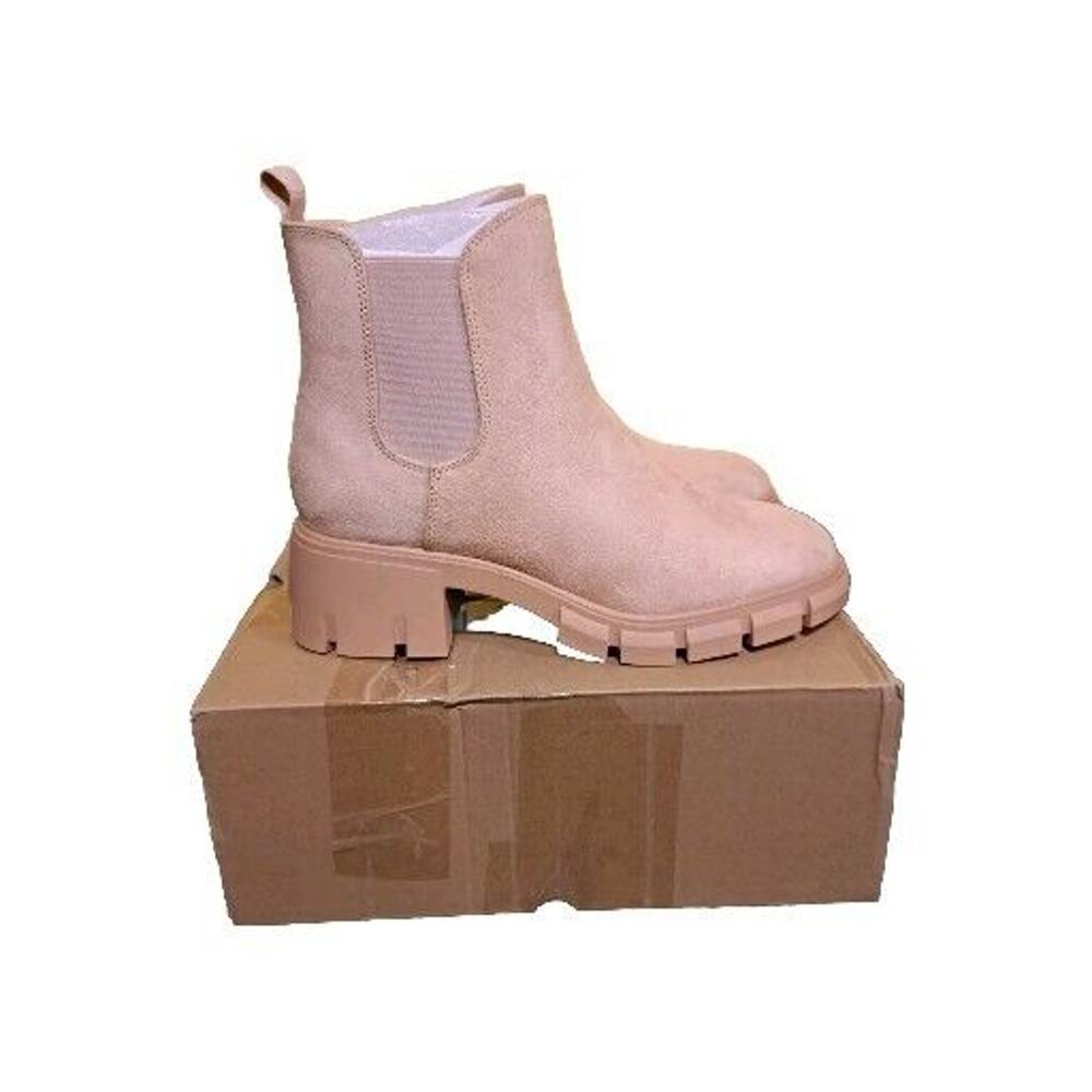 ZBY Juliet Holy Women's Tan Brushed Lug Sole Platform Ankle Combat Boots 7